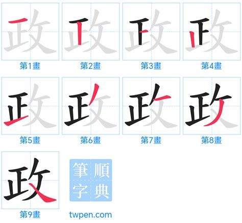 政筆畫|政 的字義、部首、筆畫、相關詞